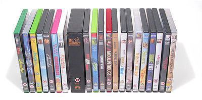 DVD storage rack with box set.